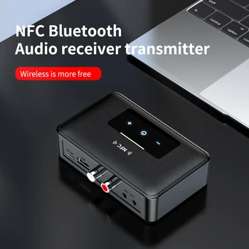 VAORLO Touch Button Bluetooth-5.0-Vastuvõtja, Saatja, Hifi Stereo Audio 3,5 MM RCA U Disk NFC Traadita Adapter TV PC autovarustus