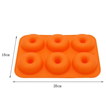 Toidu Silikooniga Donut Hallituse 6 Auku Maasika Magustoit Kook Non-Stick Candy Sõõrik Baking Pan Koogid Ahjus Bakeware Vahendid
