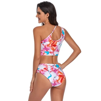 Adyce Uus Suvi 2021 Sexy Bikini Ujumistrikoo Naistele Üks Õlg Õie Printida Supelrõivad Ujumispüksid Beachwear Bikiinid Ujumistrikoo Komplekti