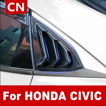 2tk Tagumine Pool Katavad Rulood Akna Liistude Õhu Väljalaskeava aknaluugid Dekoratiivsed Kleebised Honda Civic Sedaan 10. Auto Accessoriors