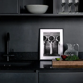 Kohviveski Köök Plakat Must Valge Juua Espresso Lõuend Print Seina Art Maali Pilt Söögituba Restoran Decor
