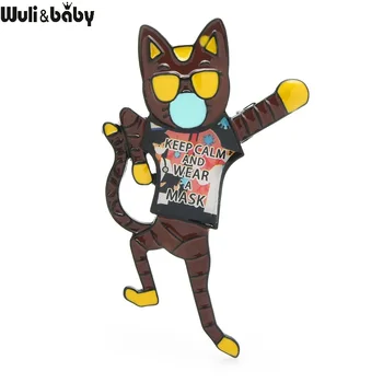 Wuli&baby Emailiga Super Kass Prossid Naised Mehed 5-värvi Armas Kandma Prille Kass Pool Casual Sõle Sõrmed Kingitused
