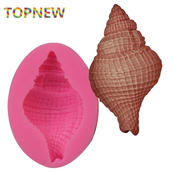 3D Conch Shell Silikoon Šokolaadi Fondant Hallituse Seep Hallituse Kleebi Candy Kook Dekoreerimiseks Tööriist