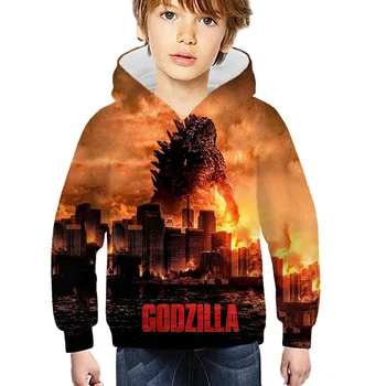 Uued Lapsed Topp Godzilla - Loomade Dressipluus Poistele Tüdrukute 3D Trükitud Top Laps Pikad Varrukad Mood Lahe Laste Riided Jope