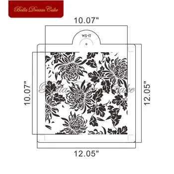 Chrysanthemum Lill Seina Maali Šabloon Pulm Kihilisus Šabloonid Külalisteraamatusse DIY Käsitöö Home Decor Mall Kook Vormi