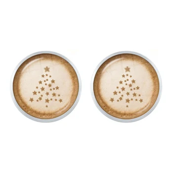 Kohv Caffe Nikerdamist Armastus Südames Kunsti Kõrvarõngad Šokolaadi Trükkimine Lill Nelja-Leaf Ristik Kass Võlu Ehted Naistele Tüdrukud