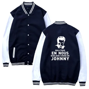 Johnny Hallyday baseball Jacket meeste/naiste ühtsete mantel talve mood dressipluus soe hip-hop kolledži naiste Jakid riided