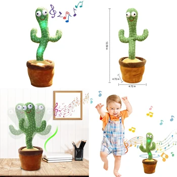Tantsimine Cactus Mänguasjad Rääkida Elektrooniliste Palus Mänguasjad Keerates Laulev Tantsija Räägib Uudsus Naljakas Muusika Luminestsentsmaterjalide Kingitused Bluetooth