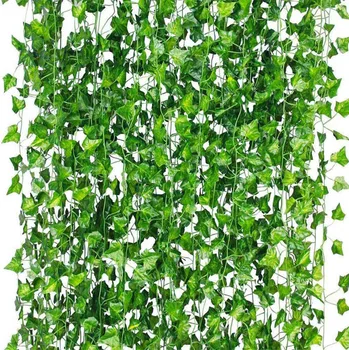 35@ #12 Tegevussuundade 86 JALGA Kunstlik Ivy Lehed Taimede Viinapuu Võltsitud Lehestik Lilled Pugeja Roheline Luuderohi Pärg Rippuvad Taimed Home Decor