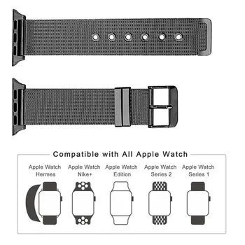 Roostevabast Terasest Bänd Loop Apple Watch Band Rihm 38mm 42mm 40mm 44mm Metallist Käevõru iWatch SE 6/5/4/3/2/1 Randme bänd