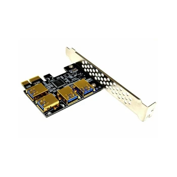 Uus 4 Ports PCIe Ärkaja Adapter Juhatuse PCI-E 1x 4 USB 3.0 PCI-E Rabbet GPU