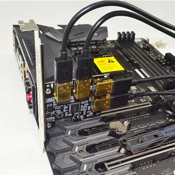 Uus 4 Ports PCIe Ärkaja Adapter Juhatuse PCI-E 1x 4 USB 3.0 PCI-E Rabbet GPU