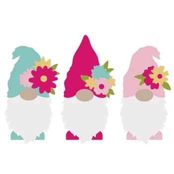 Miss Vintage 3tk Lilled Gnome Metalli Lõikamine Sureb Inimesi Õie Katkesta Die Scrapbooking Album Paber-Kaardi Reljeef Käsitöö