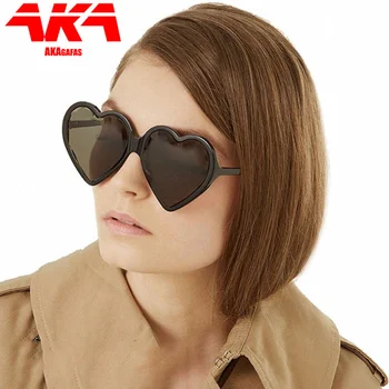 AKAgafas Südame-kujuline Päikeseprillid Naised/Mehed Luksus Brändi päikeseprillid Naistele Suur Raam Retro Klassikaline Gafas De Sol Mujer UV400