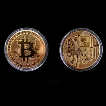 Bitcoin Mündi Suveniiride kullatud Bitcoin Mündi Laekuva Kogumise Kingitus Mälestus Natuke Mündi BTC Metallist Antiik Imitatsioon