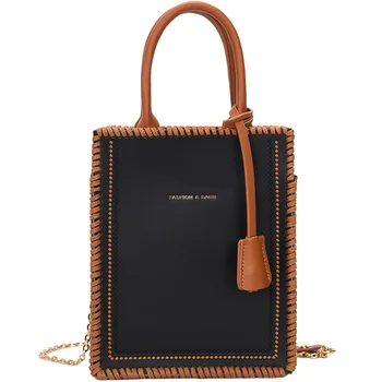 Kontrast Värvi Naiste Crossbody Kotid 2021 Uus Kvaliteet Naiste Disainer Käekotid Kett Õlal Messenger Bag Elegantne Rahakotid Sac