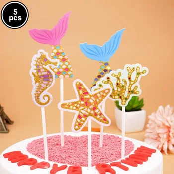 Sünnipäeva Merineitsi Partei Cupcake Toppers Kiletajad olgem Näkid Baby Shower Sünnipäeva Asjade Kook Dekoratsioonid