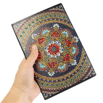 DIY Mandala Erilise Kujuga Teemant Maali Sülearvuti 50 Lehekülge A5 Sülearvuti Õpilane Kooli kontoritarbed