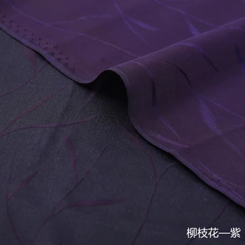 Jacquard Mulberry Silk Puhas Reaalne Krepp-Kangast, Mille Arvesti kohta riided Kleit Seelik Hiina Õmblemine Paju oksad Trükitud