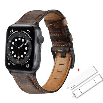 Retro Tõeline Nahast Rihm apple kella 6-SE 5 4 3 42mm 38mm randme watchband käevõru applwatch Apple watch 6 esiliistu 40mm 44mm