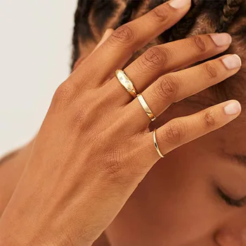 Minimalistlik Gold Star Rõngad Naiste muudetava suurusega ringi Trendikas Geomeetriline Ring Ringi Rõngad Naiste Sulamist Golden ring Crystal