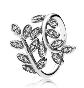 Autentne 925 Sterling Silver Ring Tsirkoonium Referaat Elegants Ringi Naistele Pulmapidu Kingitus Ehted