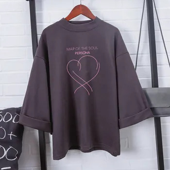 Kpop Album Kaart hinge persona Jimin lühikeste varrukatega T-särk kpop Bangtan jungkook Armastus südames tshirt harajuku särk tops