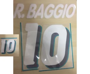 Lextra 1994 Itaalia Kodu Baggio #10 Nameset Homekit Nameset Trükkimine Jalgpall Plaaster