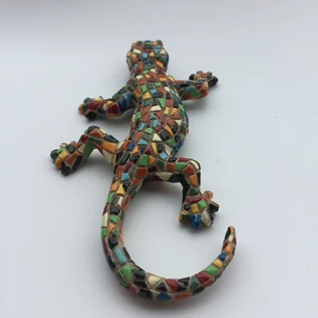 Uus Käsitööna Maalitud hispaania Mosaiik Sisalik Gecko 3D külmkapimagneteid Suveniirid, Turism Külmkapi Magnet Kleebised Kingitus