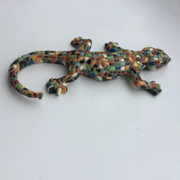 Uus Käsitööna Maalitud hispaania Mosaiik Sisalik Gecko 3D külmkapimagneteid Suveniirid, Turism Külmkapi Magnet Kleebised Kingitus