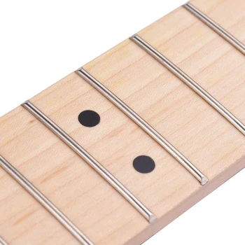 Universaalne Lõpetamata Elektri Kitarri Kael Maple Wood 22 Frets Fingerboard Musta Täppi Inlay Asendaja LP ST
