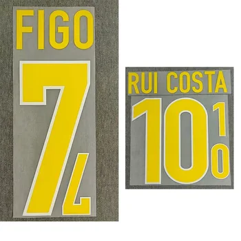 1998 #7 Figo Nameset #10 RUI COSTA Trükkimine Jalgpall Plaaster Badge)