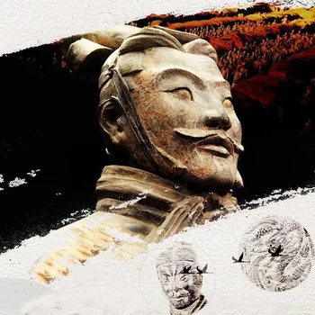Hiina antiik imitatsioon sõdur skulptuur Uus Terrakota käsitöö ehteid Qin Terrakota Sõdalased ja Hobused käsitsi valmistatud suveniiri