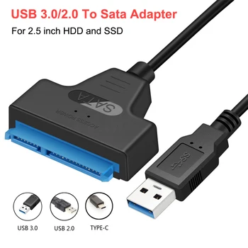 SATA USB 3 Kaabel-Sata ja USB 3.0 Adapter KUNI 6 gbit / s Toetada 2.5 Tolline Väline SSD HDD kõvaketas 22 Pin Sata III A25 2.0