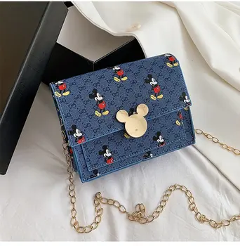 Uus Mickey Mouse Printsess Lady Naiste Käekott Messenger Kott Õlal Kott Pu Suure Mahutavusega Õlakott, Cartoon Ostukott