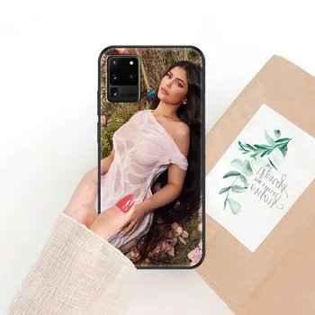 Kylie Jenner Telefon case For Samsung Galaxy Märkus 4 8 9 10 20 S8 S9 S10 S10E S20 Pluss UITRA Ultra must silikoonist hoesjes 3D coque
