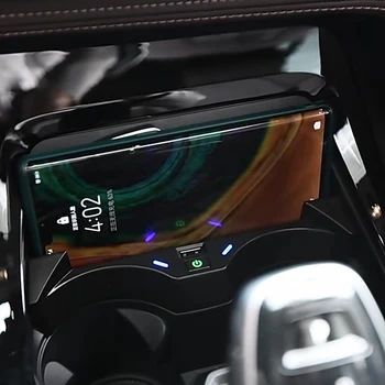 Auto juhtmeta laadija QI telefoni laadija BMW X1 F48 F49 X2 F39 2016-2021 15W kiire laadimine plaat paneel, tarvikud, iPhone