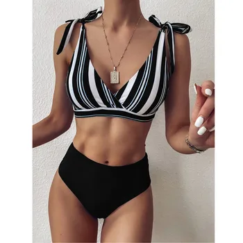 2-Osaline Komplekt, Naiste Suvel Supelrõivad Bandeau Sidemega Micro Bikini Brasiilia Supelrõivad Beachwear Ujumistrikoo Trajes De Baño Mujer 2021