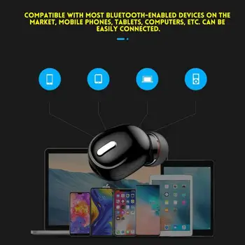 Mini-Kõrva 5.0 Bluetooth Kõrvaklapid Hifi Wireless Headset Koos Mic Sport Earbuds Stereo Traadita Kõrvaklappide Jaoks Kõik Telefonid