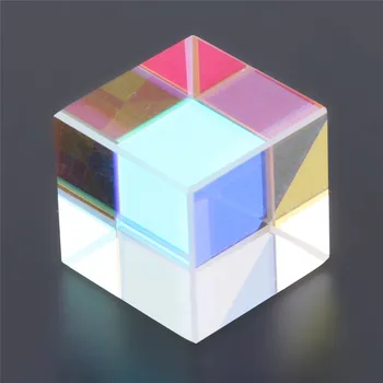 Prisma Kuus Külgedega Ere Valgus Ühendada Cube Prisma Vitraaži Tala Jagamine Prisma Optilised Eksperiment Vahend