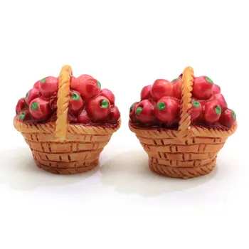 20/50tk Uus Uudsus Kawaii Vaik puuviljakorv Flatback kivi ümber Mini Simulatsiooni Kunstlik Puu Korv Käsitöö Jaoks Nukumaja D