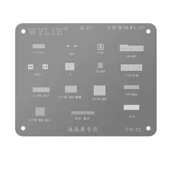 WYLIE WL-01 iPhone 6S 7G -X/XR/11Pro MAX /12Pro Max Dot Maatriks Face ID/True Color LCD-Ekraani Šabloon