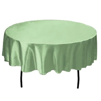 145cm Ringi käsitsi valmistatud Satiin Laud Lapiga Hõlmab Laudlina Kodus Pulm tabelid restoran Lepinguosalise Jõulud Dekoratsioon roheline