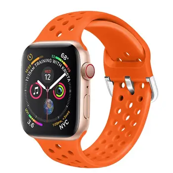 Rihm Apple Watch band apple vaata 5 4 3 44mm 40mm iWatch bänd, 5 42mm 38mm Sport silikoon käevõru correa vaadata Tarvikud