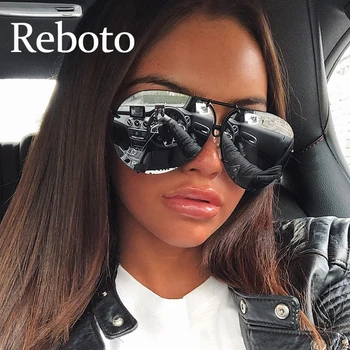 Peegel Liiga Piloot päikeseprillid naistele Vintage musta tooni vintage prillide 2020 luksus Brändi korter top naiselik päikeseprillid