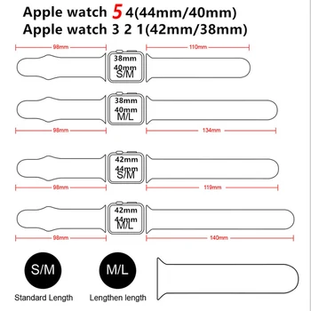 Silikoonist rihm Apple Watch band 44mm 40mm 38mm 42mm 38 42 40 44 mm Kummist watchband käevõru iwatch 3 4 5 6 se Tarvikud