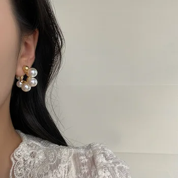 Simuleeritud Pearl Kõrvarõngad Naistele 2021 Mood Kuld Pulm Geomeetriline Kõrvarõngad korea Fashion Ehted Kõrvarõngad Brincos