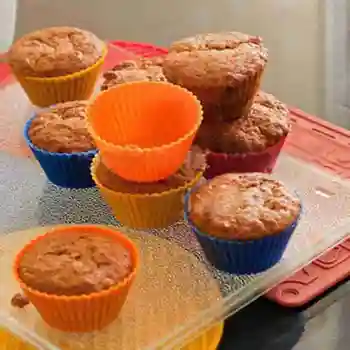 12tk köök muffin cup silikoon kook muffin cup küpsetamine nõude ring kook muffin cup DIY hallituse cup küpsetamine tassi tassi silikoon S6B0
