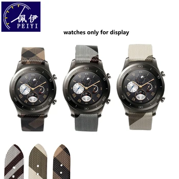 PEIYI Watchbands 20mm 22mm Kunstlik Nahk Watchband jaoks Huawei Smart watch mehed Quick Release Käevõru Bänd Rihma Smart
