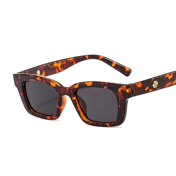 Uus Väike Päikeseprillid Naistele Trendikas Vintage Brändi Disainer Hip-Hop Square Leopard päikeseprillid Naiste Lady Prillid UV400